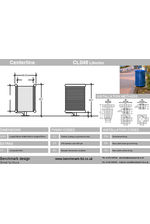 Centerline CL048 litter bin - tech drawing
