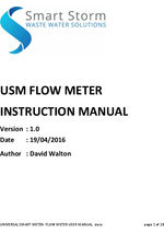 USM open channel flow meter - instructions