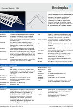 CB4 corner bead technical data sheet