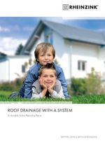 Roof drainage with a system