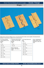 Classic range hinges