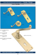 Classic range brass lever handles