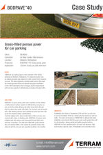 Grass filled porous paver car park, Siemens