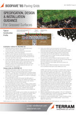 BodPave 85 porous paver design & install - grass