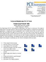 PCE-EP 1500 weighbridge data sheet
