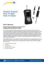 PCE-VT 3900 vibration meter data sheet