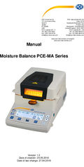 PCE-MA moisture balance series user manual