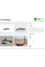 Boomerang bench