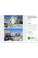 Modern concrete and timber seating - University campus