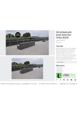 Galet and bespoke public benches. Sambre Docks, Charleroi, BELGIUM