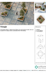 Triangle planter bench system