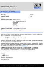 NHBC Accepts for ZERODECK & A-PED system
