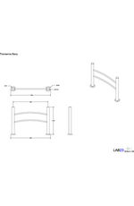Navy Pedestrian Guard Rail by LAB23