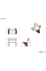 Fluxus Chair By LAB23 technical drawing