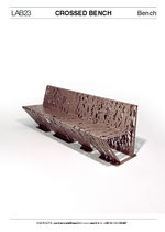 Crossed Contemporary Laser-cut Steel Bench By LAB23 tech spec