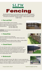 Fencing Information Datasheet