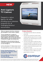 Anti-ligature TV cabinet