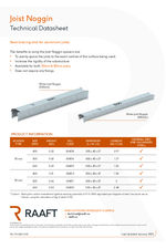 Preventa joist bracing noggins