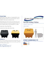 Grit Bin 450kg Yellow data sheet