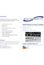 Sheffield Cycle Stand data sheet