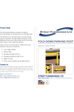 Standfast Fold-Down Parking Post data sheet