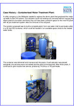 Containerised Plant Case History