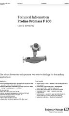 Proline Promass F 200 Coriolis flowmeter