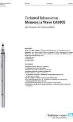 Memosens Wave CAS80E datasheet