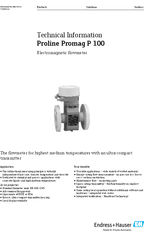 Proline Promag P 100 electromagnetic flowmeter
