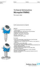 Micropilot FMR62 80GHz liquid level measuring radar