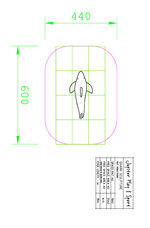 90864105RO Shark Sculpture CAD Drawing