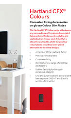 Hartland CFX Colours switches and sockets brochure
