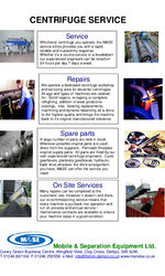 Centrifuge Service Brochure