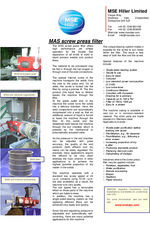 MAS screw press filter brochure