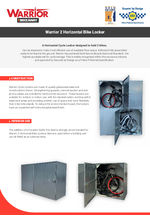Warrior 2 horizontal cycle locker (2 bikes)