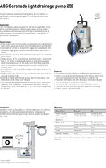 Coronada 250 light drainage pump