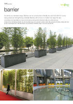 Barrier planters product sheet