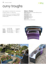 Curvy trough planters product sheet