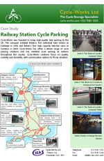 Rail station cycle parking, UK