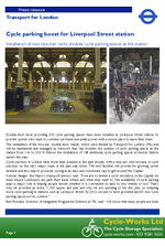 TFL cycle parking, Liverpool Street station
