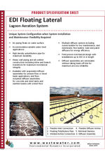 Floating lateral lagoon aeration system
