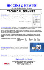 Technical services for purification systems