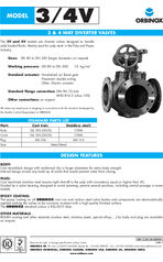 3 and 4 way diverter valve technical data