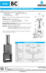 BC square port knife gate valve