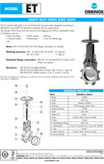 ET fully lugged heavy duty knife gate valve