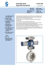 MTV high performance butterfly valve