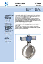 Somas VSS butterfly valve technical data