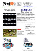Conidur perforated sheet