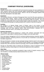 Company profile (overview)