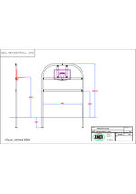 Goal / basketball unit tech drawing